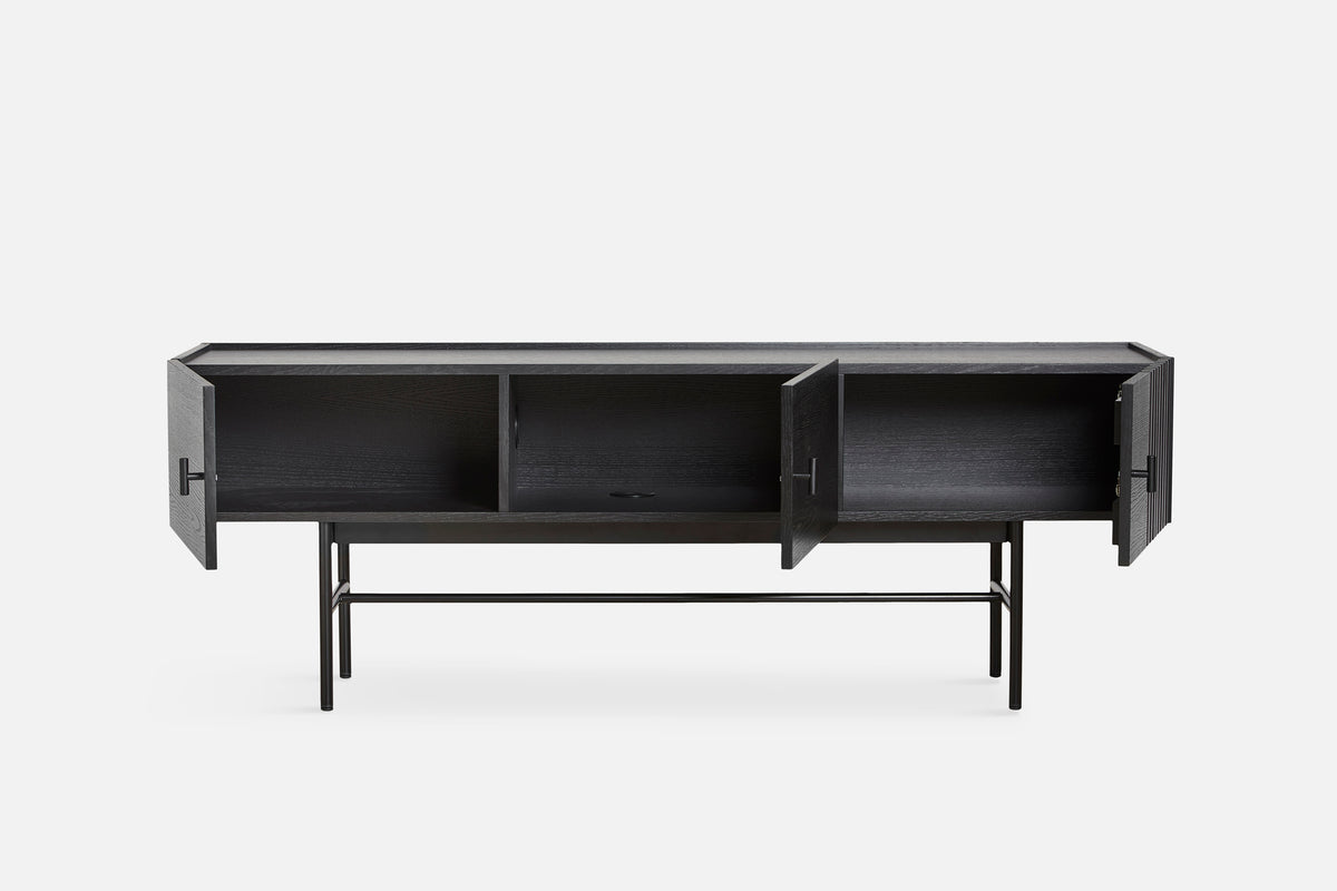 Array Skenkur - Svartmáluð Eik 150 cm