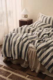 Candice Blockstripe rúmföt, Grá/Beige - 150x210 cm