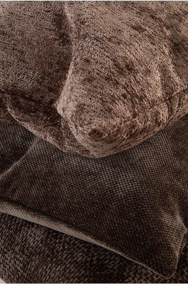 Chloe Púðaver- 50x50 cm, Dökkbrúnt línur