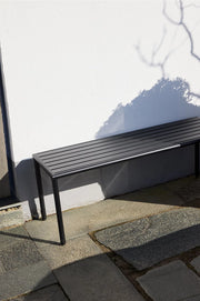 Menton bekkur, svartur (110 cm)