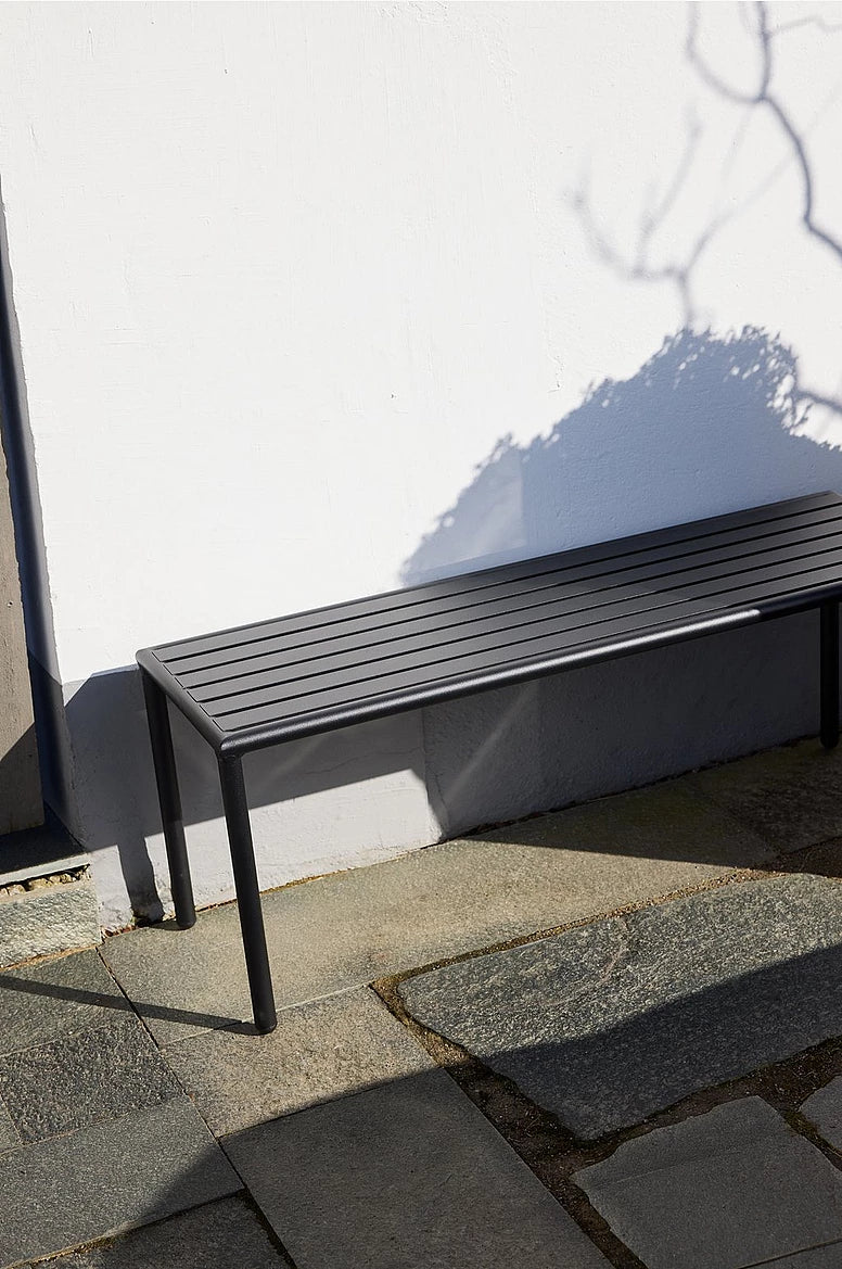 Menton bekkur, svartur (110 cm)