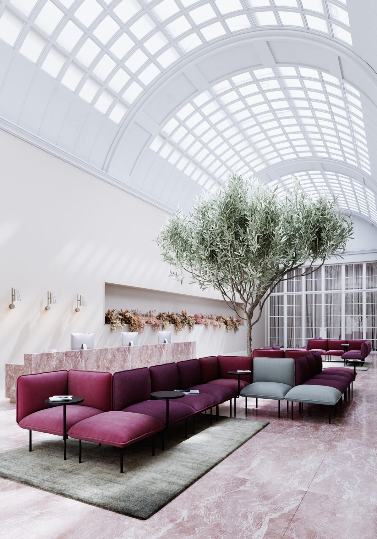 Nakki lobby, hliðarborð Eik