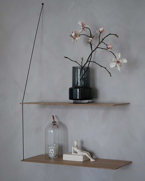 Stedge Vegghilla - Hvíttuð Eik 80cm