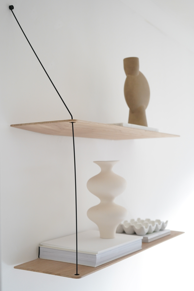 Stedge Vegghilla - Hvíttuð Eik 80cm