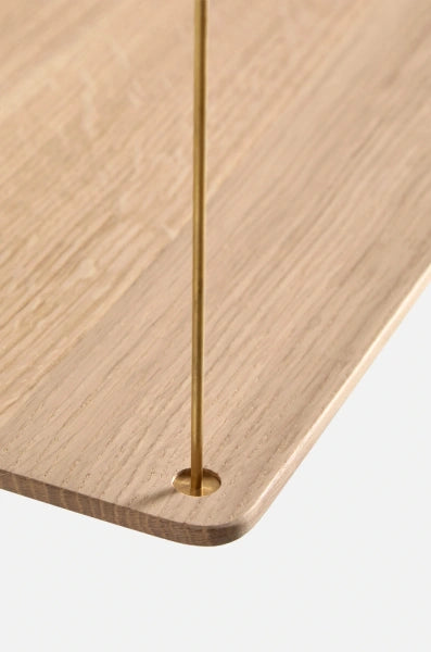 Stedge Vegghilla - Hvíttuð Eik, Gyllt 60cm