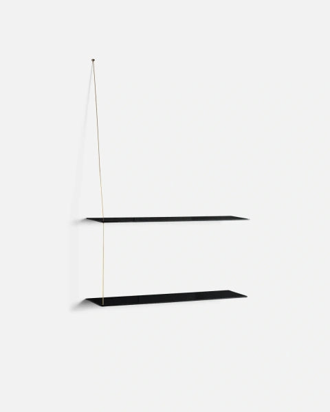 Stedge Vegghilla - Svört Eik 80cm, Gyllt