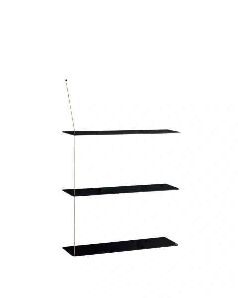 Stedge Vegghilla (3 hillur) - Svört 60 cm, Gyllt