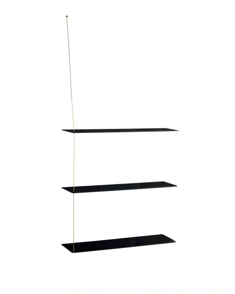 Stedge Vegghilla (3 hillur) - Svört 80cm, Gyllt