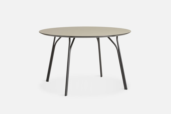 Tree borð Beige/svart 120 cm í þvermál