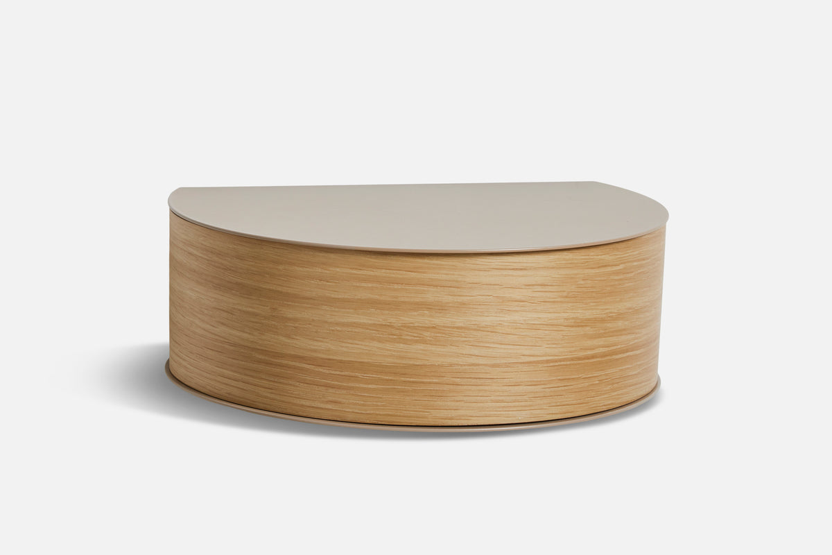 Wallie Náttborð/Hilla - Eik/Beige
