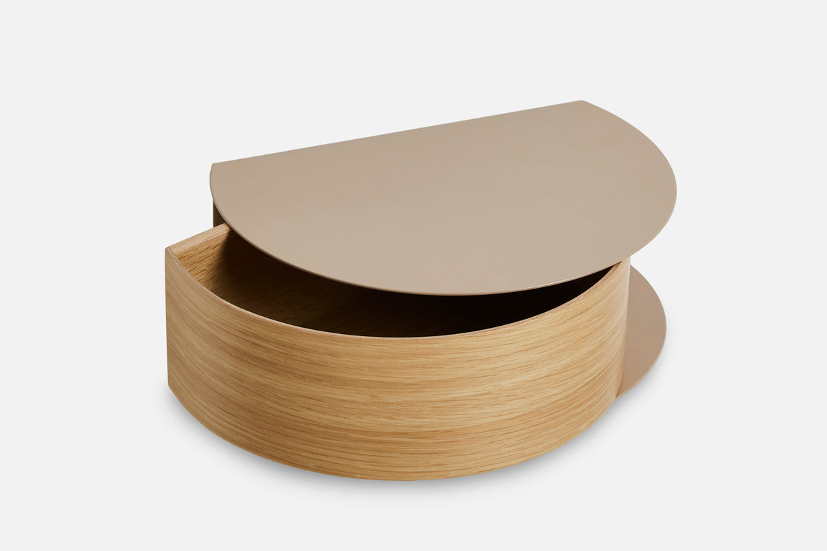 Wallie Náttborð/Hilla - Eik/Beige