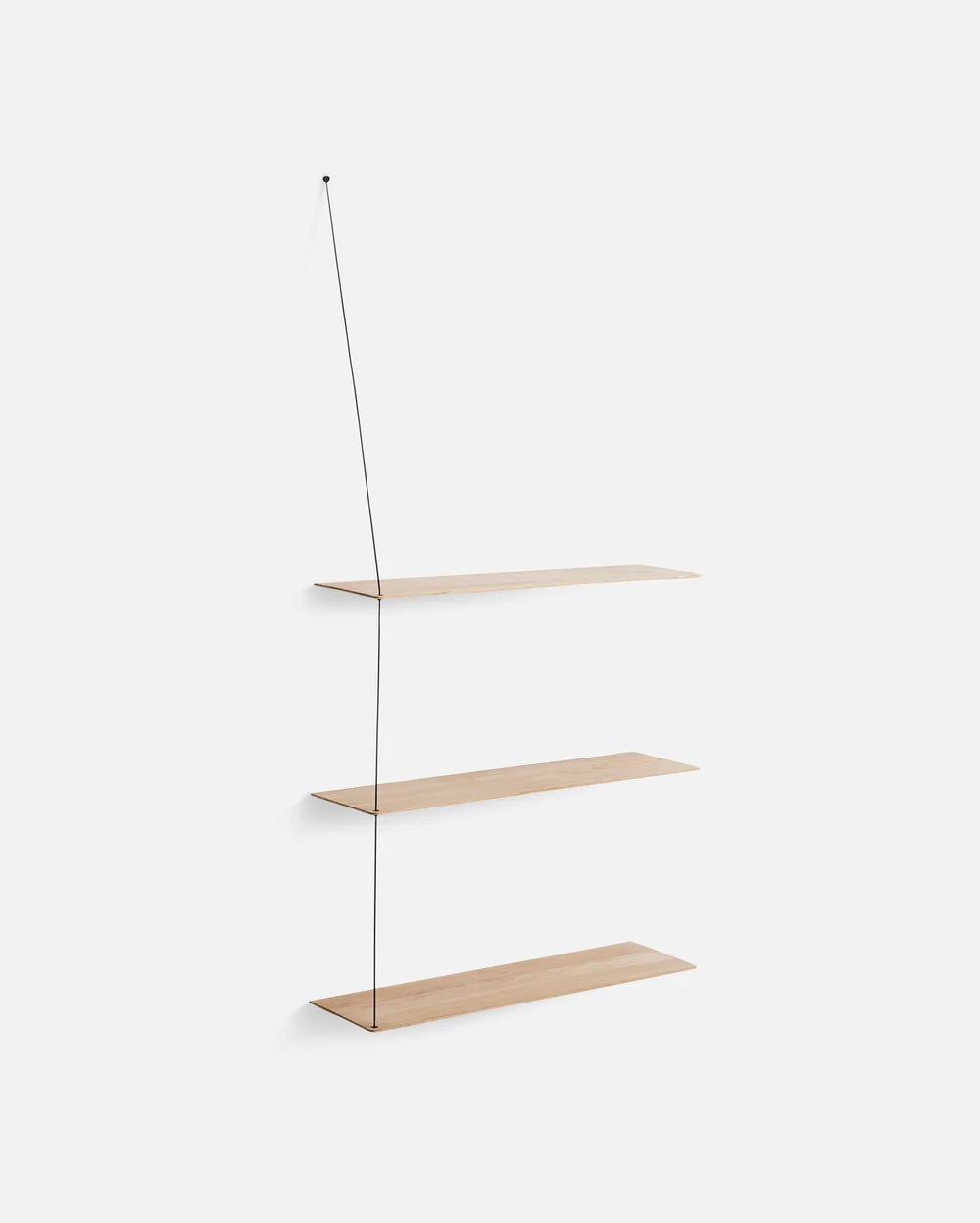 Stedge Vegghilla (3 hillur) - Hvíttuð Eik 80cm