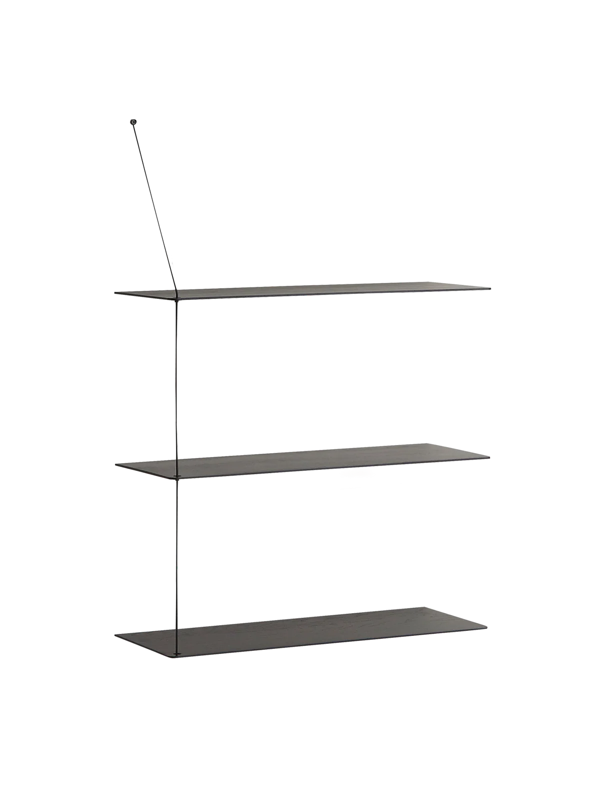 Stedge Vegghilla (3 hillur) - Svört 80cm