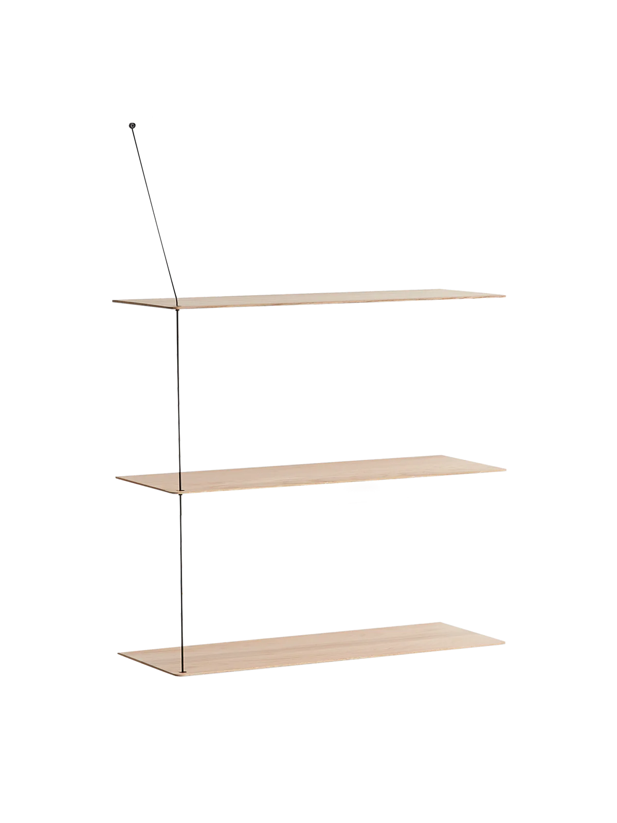 Stedge Vegghilla (3 hillur) - Hvíttuð Eik 80cm