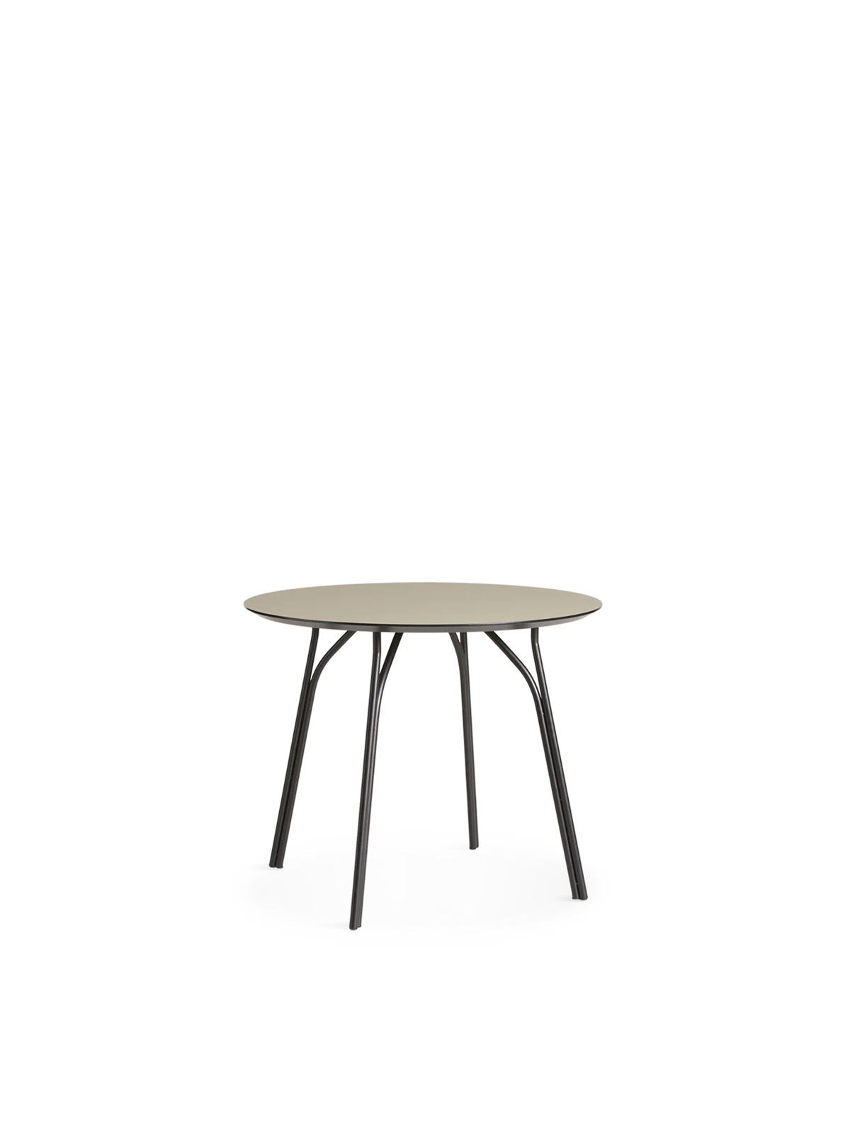 Tree borð Beige/svart 90 cm í þvermál