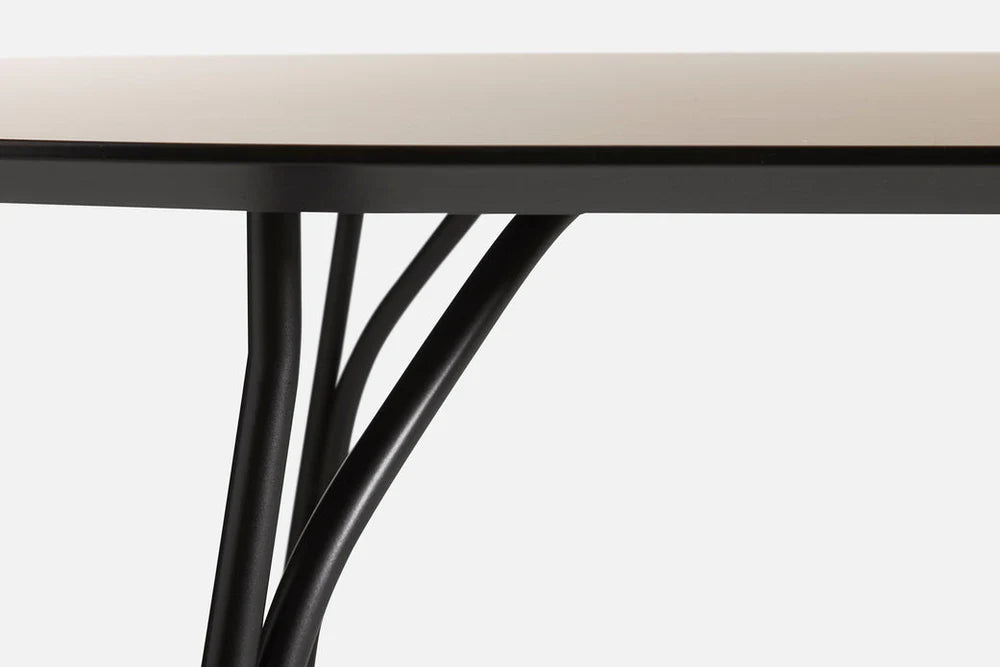 Tree borð Beige/svart 90 cm í þvermál