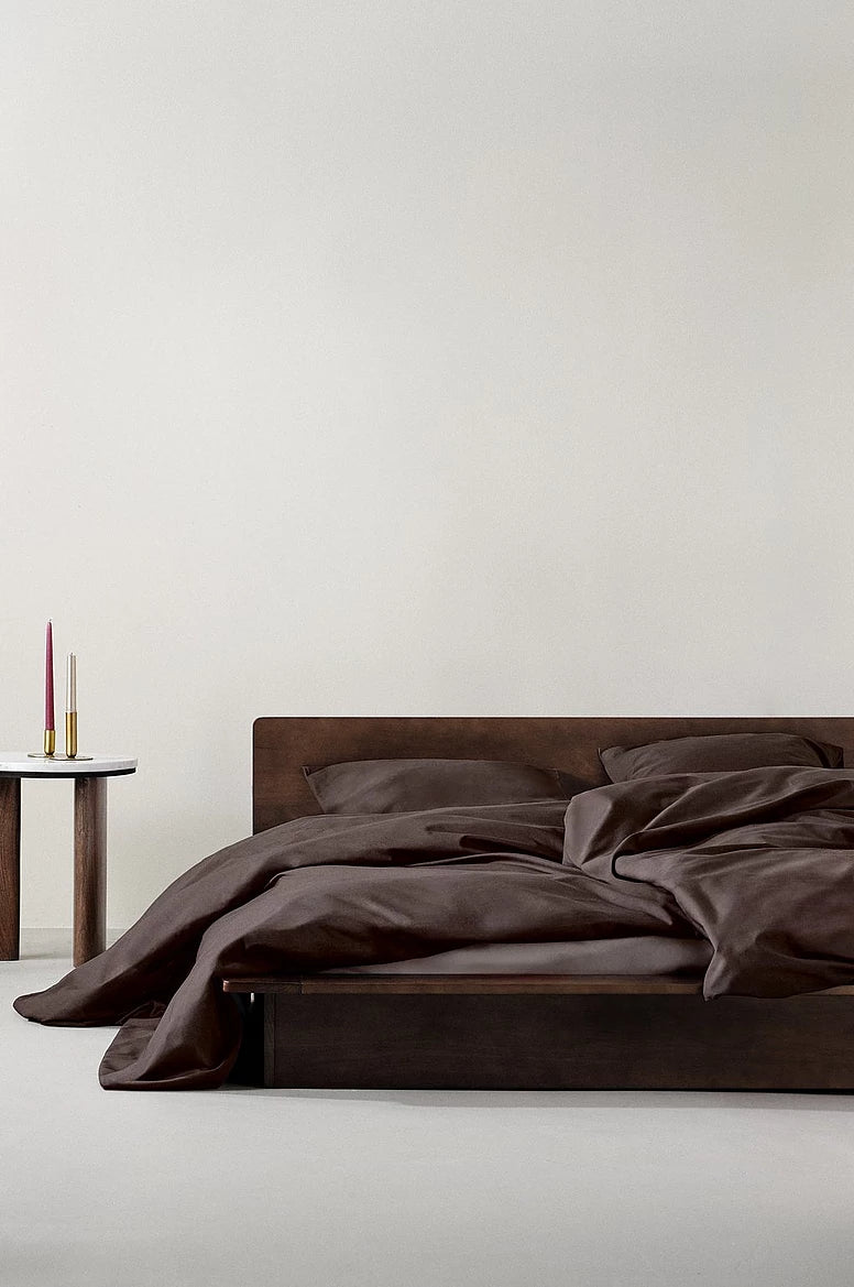 Zack Percale rúmföt, Brún - 150x210 cm