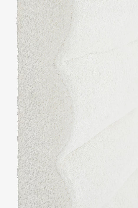 Bubble Bouclé Rúmgafl 90 cm - Hvítur (Sýningareintak)