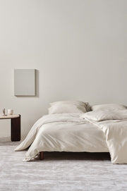 Zack Satin Rúmföt - 150x210 cm Beige