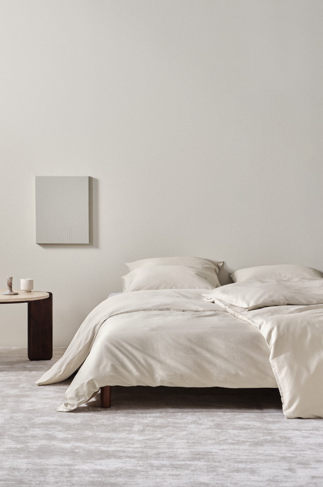Zack Satin Rúmföt - 150x210 cm Beige