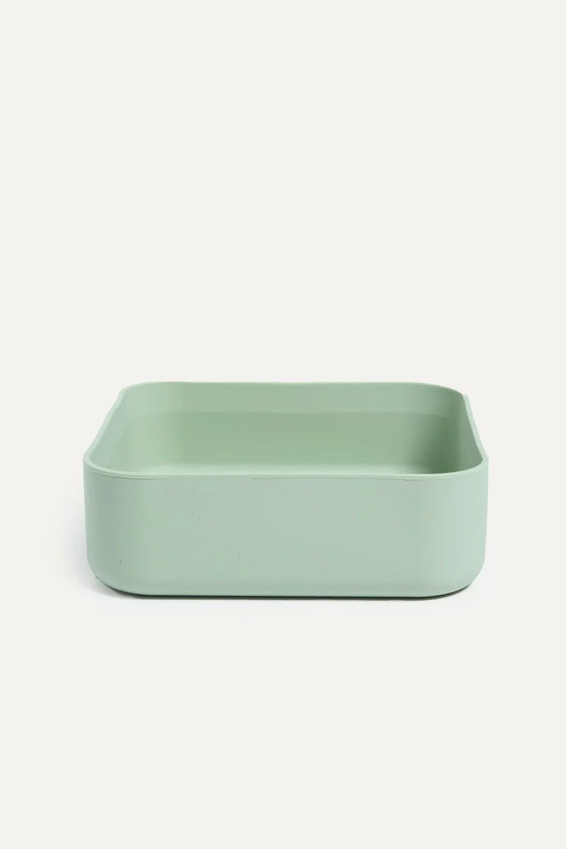Square Bowls matarskálar og motta, Myntugrænt