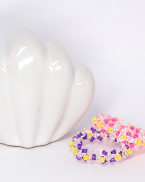 Blómahringur - Bleikar Búbblur