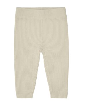 Ullar Leggings Rifflaðar - Ecru