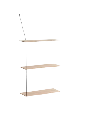 Stedge Vegghilla (3 hillur) - Hvíttuð Eik 60 cm