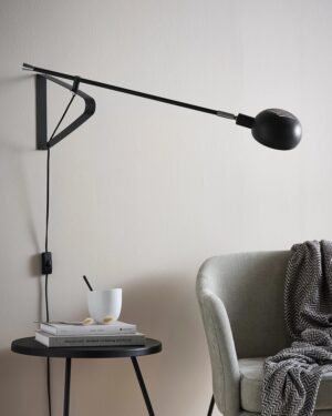 Lincon Vegglampi - Svartur