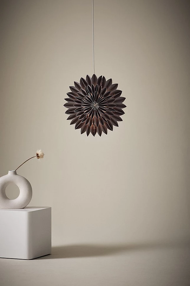 Capella Jólastjarna - Grá 44 cm (Vantar plasthringinn)