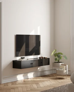 Array Skenkur (vegghengdur) - Svartur 150 cm