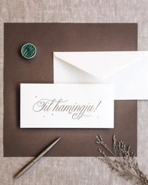 Tækifæriskort- Letterpress- Til hamingju !