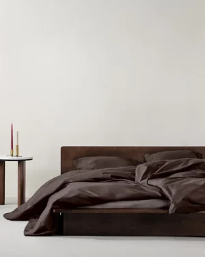 Zack Percale rúmföt, Brún - 150x210 cm