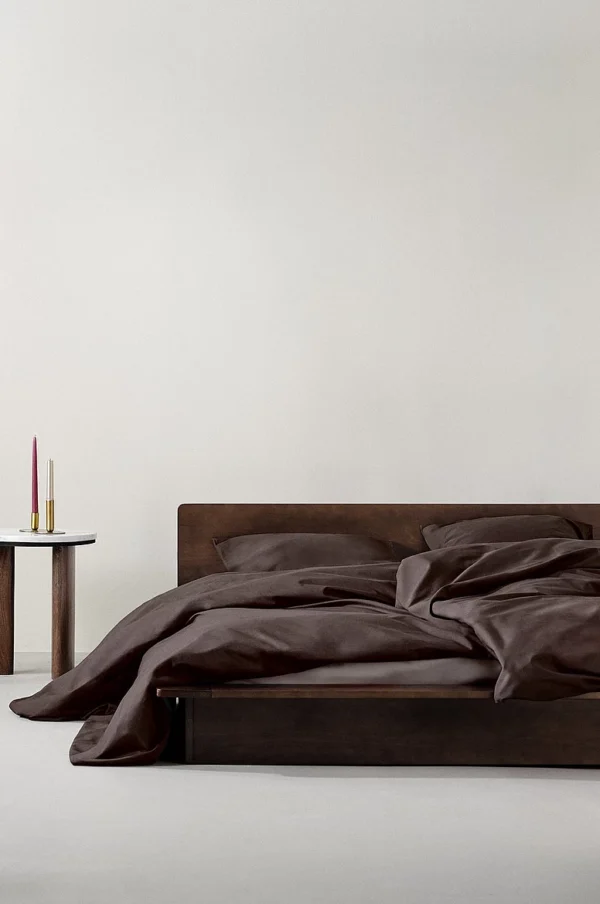 Zack Percale rúmföt, Brún - 150x210 cm