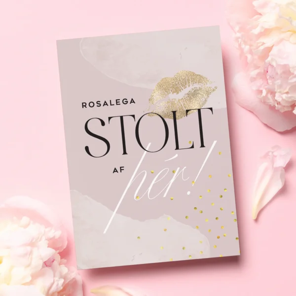 Tækifæriskort- Stolt af þér !