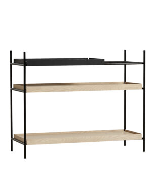 Tray hilla lág, Hvíttuð eik/svört- Gerð 3