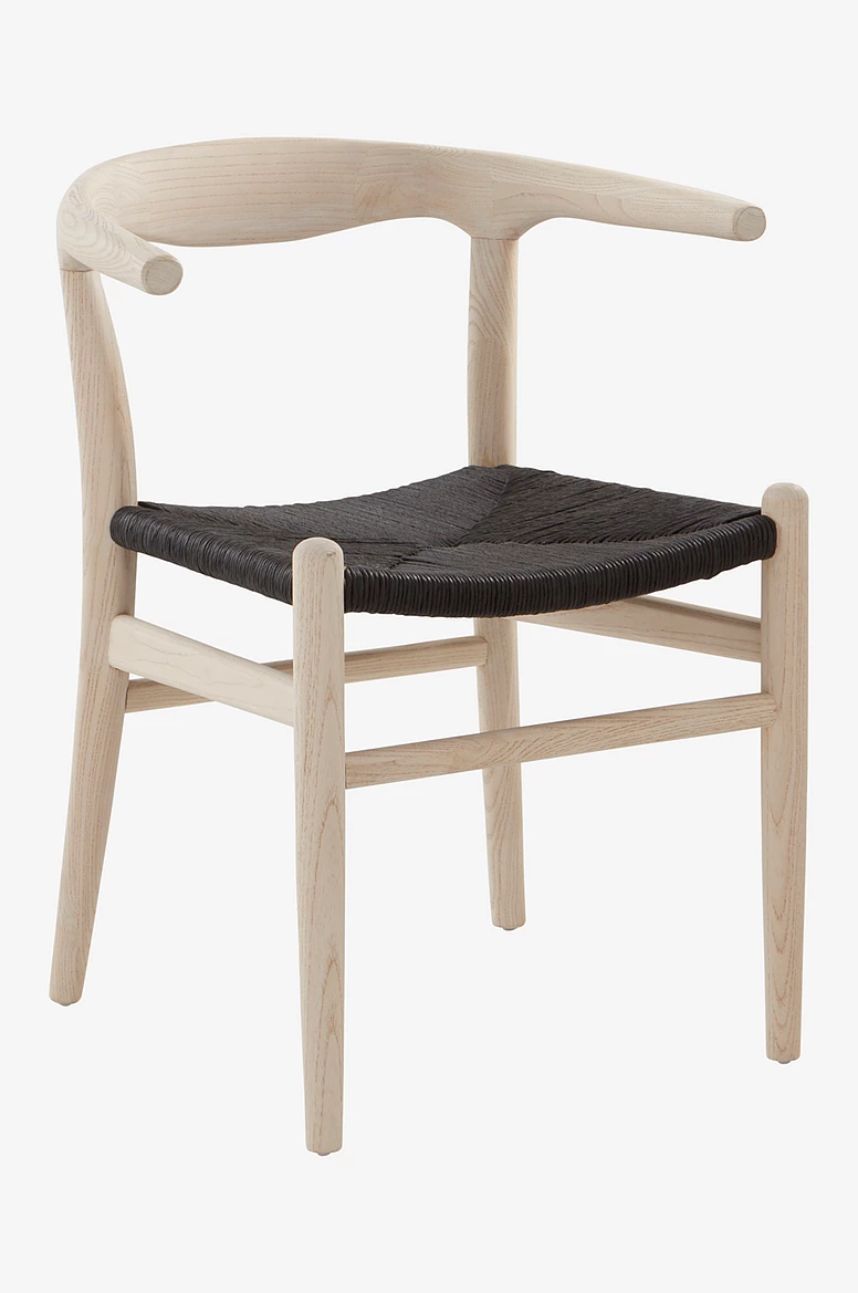 Nattavaara Stóll – Hvíttaður viður/ Svartur - Image 2