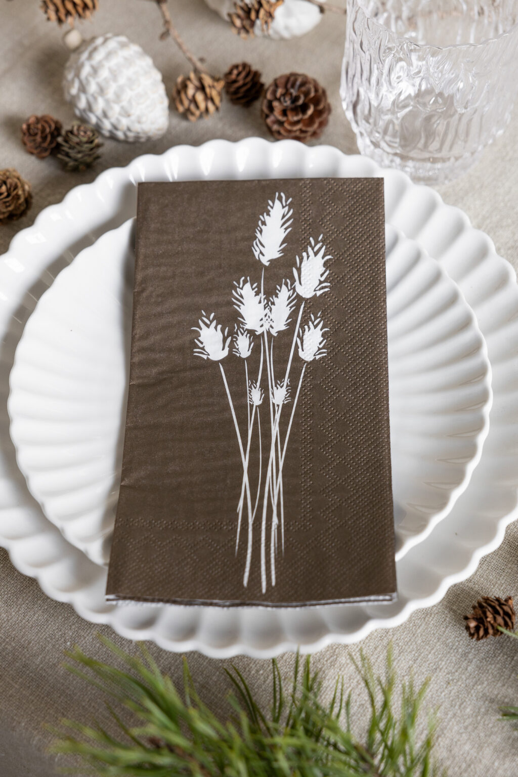 Servíettur - Vippa brúnar