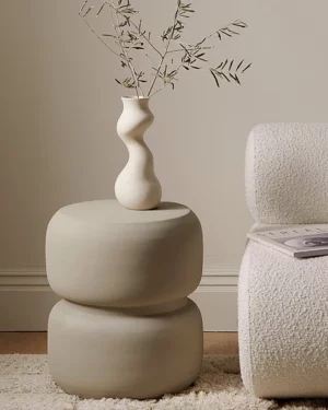 Barbarina hliðarborð- Beigebrúnt