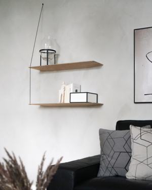 Stedge Vegghilla - Hvíttuð Eik 80cm