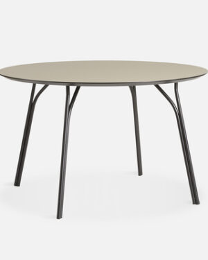 Tree borð Beige/svart 120 cm í þvermál