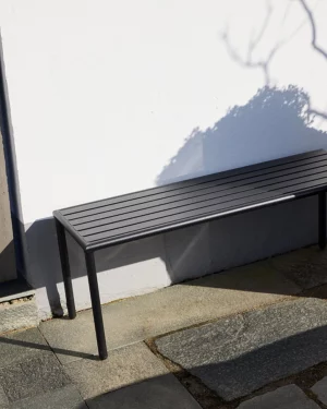 Menton bekkur, svartur (110 cm)