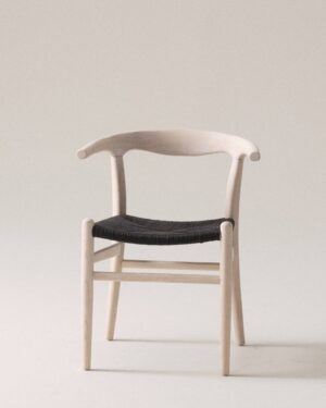 Nattavaara Stóll – Hvíttaður viður/ svartur