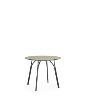 Tree borð Beige/svart 90 cm í þvermál